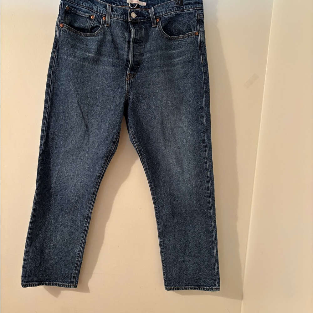 Levi’s Strauss Wedgie Straight Leg Hidden Button Fly Big E Jeans Size 33